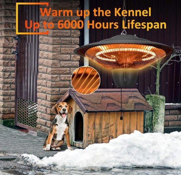 Waterproof heater for pergola